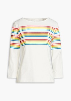 Chinti and Parker - Striped cotton-jersey top - White - S