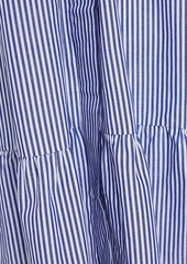 Chinti and Parker - Striped cotton-poplin midi shirt dress - Blue - UK 8