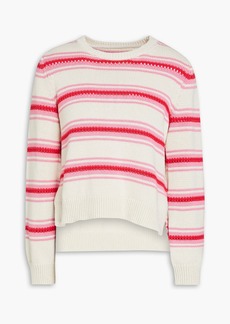 Chinti and Parker - Striped cotton sweater - Pink - XS