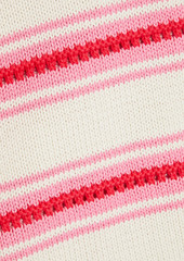 Chinti and Parker - Striped cotton sweater - Pink - XS