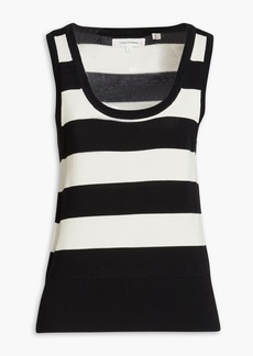 Chinti and Parker - Striped cotton tank - Black - S