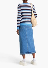 Chinti and Parker - Striped intarsia wool and cashmere-blend sweater - Blue - XS