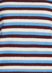 Chinti and Parker - Striped intarsia wool and cashmere-blend sweater - Blue - XS