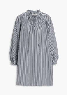 Chinti and Parker - Striped Lyocell-blend poplin mini dress - Blue - UK 8