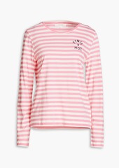 Chinti and Parker - Striped printed cotton-jersey top - Pink - S