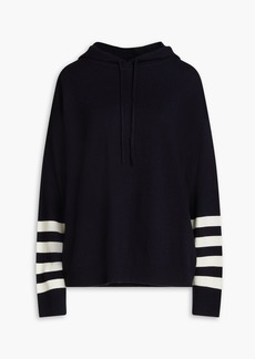 Chinti and Parker - Striped wool and cashmere-blend hoodie - Blue - S