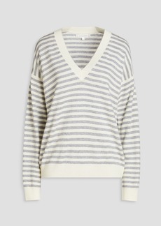 Chinti and Parker - Striped wool and cashmere-blend sweater - White - XS