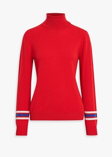 Chinti and Parker - Striped wool and cashmere-blend turtleneck sweater - Red - XS