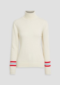 Chinti and Parker - Striped wool and cashmere-blend turtleneck sweater - White - XS
