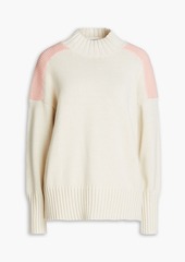 Chinti and Parker - Ribbed cotton turtleneck sweater - Blue - M