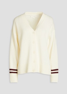 Chinti and Parker - Varsity wool and cashmere-blend cardigan - White - XS