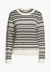 Chinti and Parker - Wool and cashmere-blend jacquard sweater - Black - XS