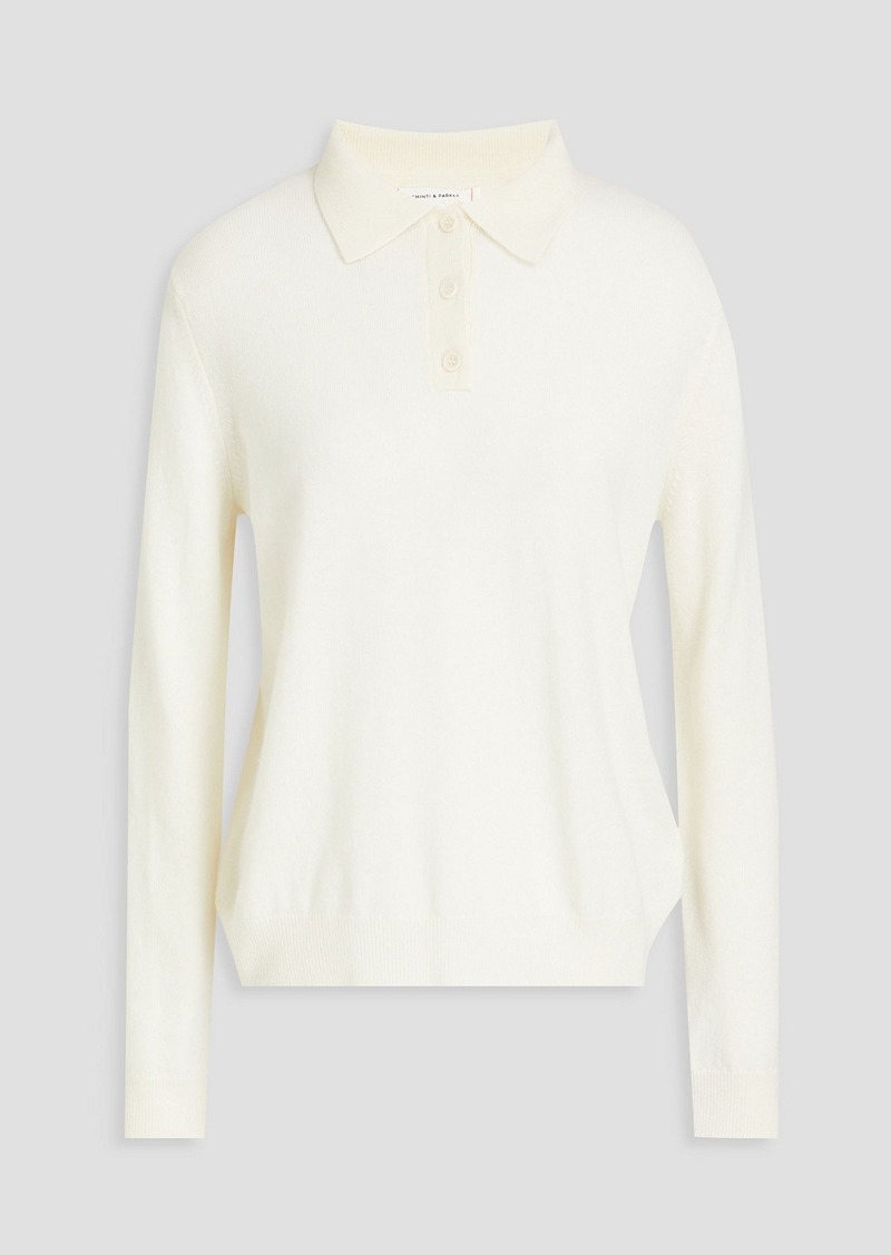 Chinti and Parker - Wool and cashmere-blend polo sweater - White - S