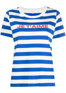 Chinti and Parker Je t'aime striped T-shirt