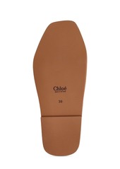 Chloé 10mm Woody Linen Flat Slides