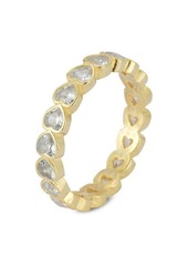 Chloé 14K Goldplated Sterling Silver & Cubic Zirconia Heart Ring
