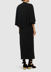 Chloé 3/4 Sleeve Jersey Midi Dress