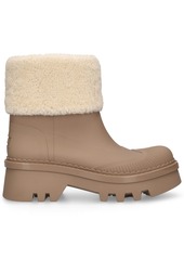 Chloé 40mm Raina Rubber & Shearling Boots