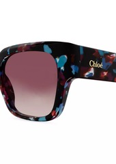 Chloé Limited Edition Gayia 54MM Gradient Rectangular Sunglasses