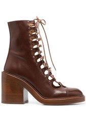 Chloé ankle lace-up fastening boots