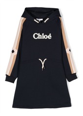 Chloé appliqué-logo cotton dress