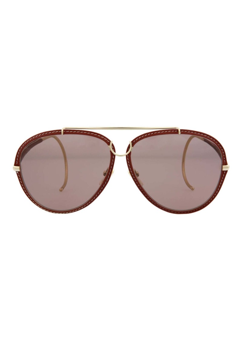 Chloé Aviator-Style Metal Sunglasses