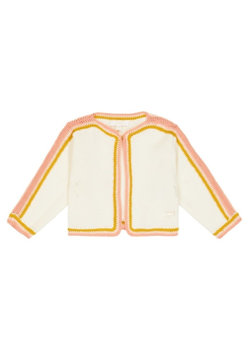 Chloé Kids Baby cotton cardigan