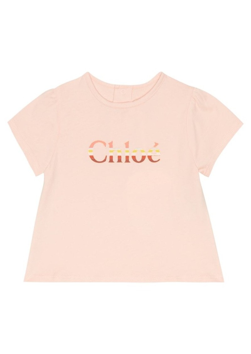 Chloé Kids Baby printed cotton T-shirt