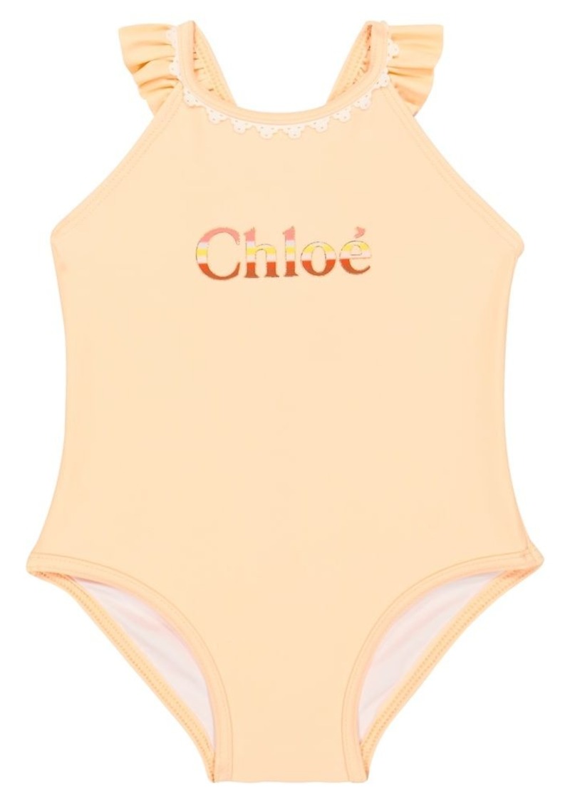 Chloé Kids Baby ruffled swimsuit