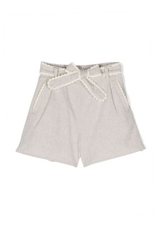 Chloé belted cotton shorts