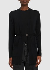 Chloé Belted Wool Knit Cardigan