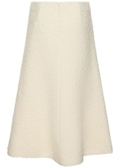 Chloé Boiled Wool Blend Bouclé Midi Skirt
