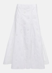 Chloé Broderie anglaise cotton midi skirt