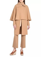 Chloé Cape-Overlay Wool & Cashmere Coat