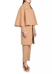 Chloé Cape-Overlay Wool & Cashmere Coat