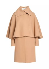 Chloé Cape-Overlay Wool & Cashmere Coat