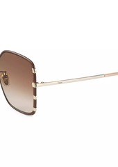 Chloé Celeste 59 MM Square Metal Sunglasses