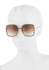 Chloé Celeste 59 MM Square Metal Sunglasses