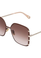 Chloé Celeste Squared Metal Sunglasses