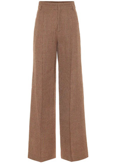 Chloé Checked wool flared pants