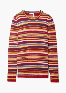 Chloé - Striped cashmere-blend sweater - Red - XS