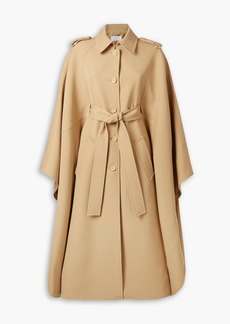 Chloé - Belted cape-effect wool trench coat - Neutral - FR 38