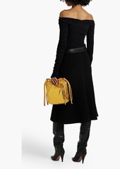 Chloé - Belted ribbed wool midi skirt - Black - FR 38