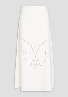 Chloé - Broderie anglaise midi skirt - White - FR 34