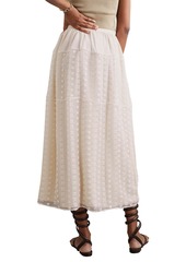 Chloé - Broderie anglaise silk-crepon midi skirt - White - FR 34