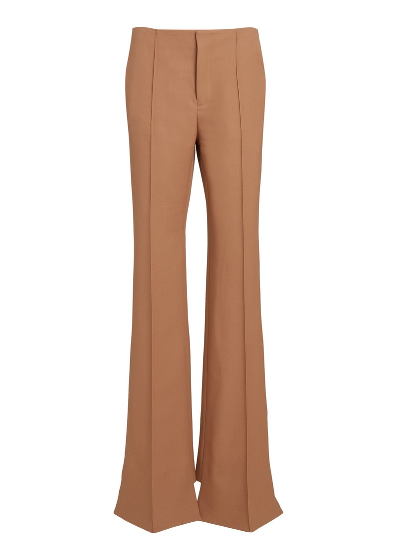 Chloé - Broken-Heel Low-Rise Wool Pants - Brown - FR 36 - Moda Operandi