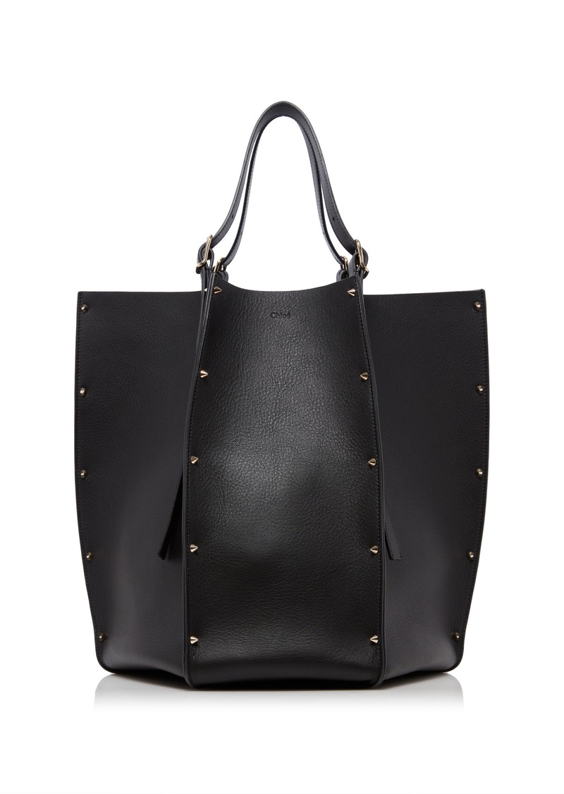 Chloé - Carmela Studded Leather Tote Bag - Black - OS - Moda Operandi