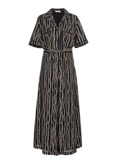 Chloé - Chain Print Micro Silk Sable Maxi Dress - Black - FR 42 - Moda Operandi