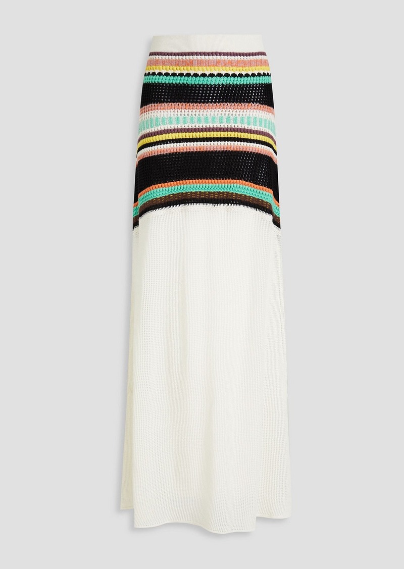 Chloé - Crochet-knit wool maxi skirt - White - L