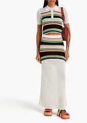 Chloé - Crochet-knit wool maxi skirt - White - XS